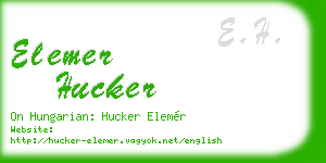 elemer hucker business card